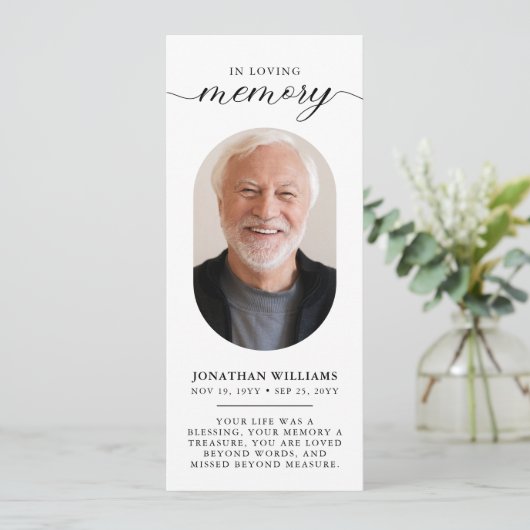 記念写真葬ミニマル祈りの言葉カード