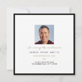 記念写真葬儀追悼会 招待状 (正面)