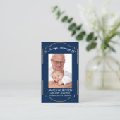 記念写真葬式悔やみや弔慰祈りの言葉カード 名刺 (スタンド正面)