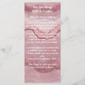 記念写真葬式祈りの言葉カードバラ石英 (裏面)