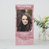 記念写真葬式祈りの言葉カードバラ石英 (スタンド正面)