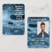 記念写真記念アイスホッケースポーツプレーヤー 名刺 (正面/裏面)