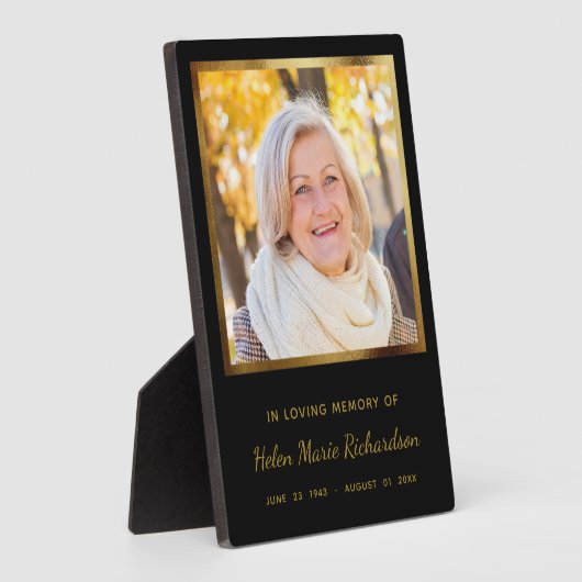 記念写真記念モダン金ゴールド フォトプラーク (側面)