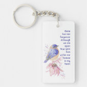 記念写真詩ブルーバードガーデンバード キーホルダー (正面)