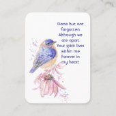 記念写真詩ブルーバードガーデンバード 名刺 (正面)