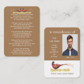 記念写真雉ゲーム鳥画 名刺 (正面/裏面)