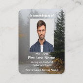 記念写真霧の道の木々記念 名刺 (裏面)