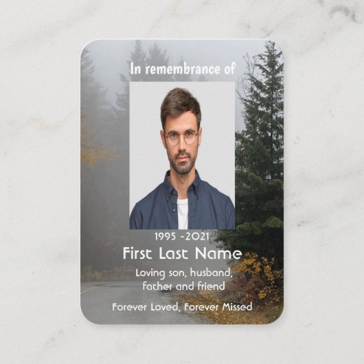 記念写真霧の道の木々記念 名刺 (裏面)