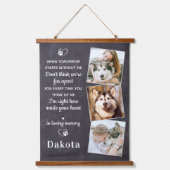 記念写真3ペット損失贈答犬メモリアル 吊り下げ型タペストリー (正面)