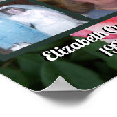 記念写真4枚の愛する人のバラ写真 ポスター (角)