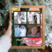 記念写真4枚の愛する人のバラ写真 ポスター