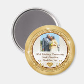 記念写真50周年記念結婚品がお土産を買う マグネット (正面/裏面)