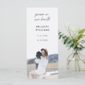 記念写真 |お葬式のお願い詩の祈りの言葉カード (スタンド正面)