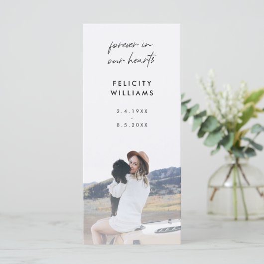 記念写真 |お葬式のお願い詩の祈りの言葉カード (スタンド正面)