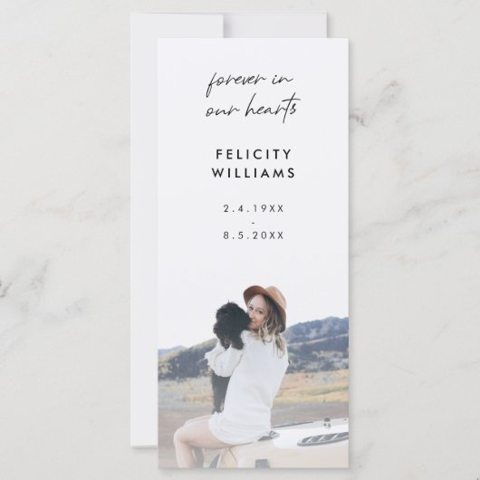 記念写真 |お葬式のお願い詩の祈りの言葉カード (正面)