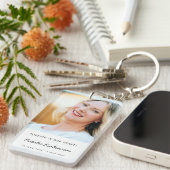 記念写真 |スクリプトモダンの葬儀の形見 キーホルダー (正面右)