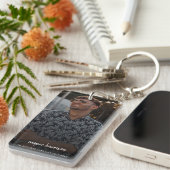 記念写真 |愛情のあるメモリスクモダンリプト キーホルダー (正面右)