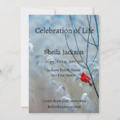 記念写真(鳥)ショウジョウコウカンチョウアカバードツリー 招待状 (正面)