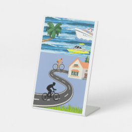 記念台座への乗り物のサイン 台座サイン