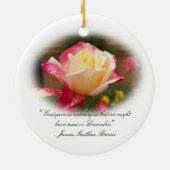 記念品のオーナメント- 12月のバラ セラミックオーナメント (裏面)