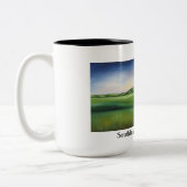 記念品のマグ、ニュージーランドのマグ、 ツートーンマグカップ (左)