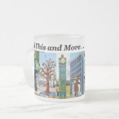 記念品の曇らされたガラスのマグ フロストグラスマグカップ (正面左)