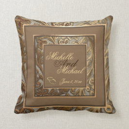 記念品の装飾用クッションを結婚するカスタムで華美な金ゴールド クッション