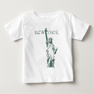 記念品ベビーのニューヨークのワイシャツNYCの自由の女神 ベビーTシャツ