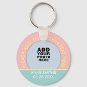 記念品名、文字&特別日付、写真色 キーホルダー (裏面)