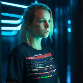 記念品80年代90年代テレテキストグリッチアートノスタルジア Tシャツ