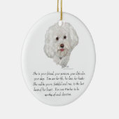 記念品、メス犬 セラミックオーナメント (右)