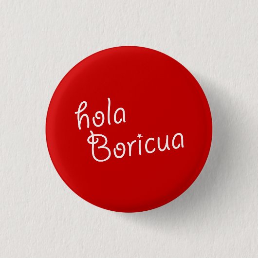 記念品: Hola Boricua: Pin 缶バッジ (正面)
