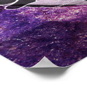 記念女子サッカーチーム名パープル ポスター (角)