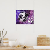 記念女子サッカーチーム名パープル ポスター (キッチン)