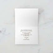 記念寄付ありがとうティール（緑がかった色）バラ サンキューカード (内部)