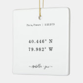 記念座標セラミックオーナメント セラミックオーナメント (左)