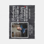 記念引用文パーソナライズされた写真 フリースブランケット (正面)