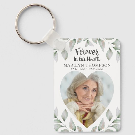 記念心臓の形をした永遠の私たちのハート キーホルダー (正面)