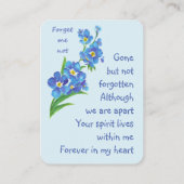 記念忘れ記念花 名刺 (裏面)