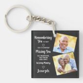 記念悔やみや弔慰フェイクレザー写真 キーホルダー (正面)