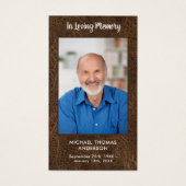 記念悔やみや弔慰フェイク皮革葬式祈りの言葉カード (正面)