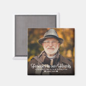 記念悔やみや弔慰永遠に私たちのハート写真 マグネット (正面/裏面)