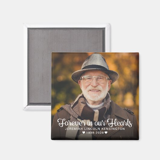 記念悔やみや弔慰永遠に私たちのハート写真 マグネット (正面/裏面)