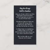 記念悔やみや弔慰迷彩柄葬儀祈りの言葉カード素朴 コーリングカード (裏面)