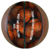 記念感謝していバスケ選手 バスケットボール (縦)