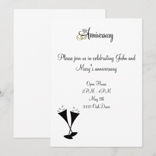 記念招待状 招待状 (正面/裏面)