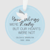 記念撮影の準備ができたあなたの翼 オーナメント (正面)