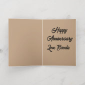 記念撮影カスタム金ゴールドスモダンクリプト 箔グリーティングカード (内側レイダウン)