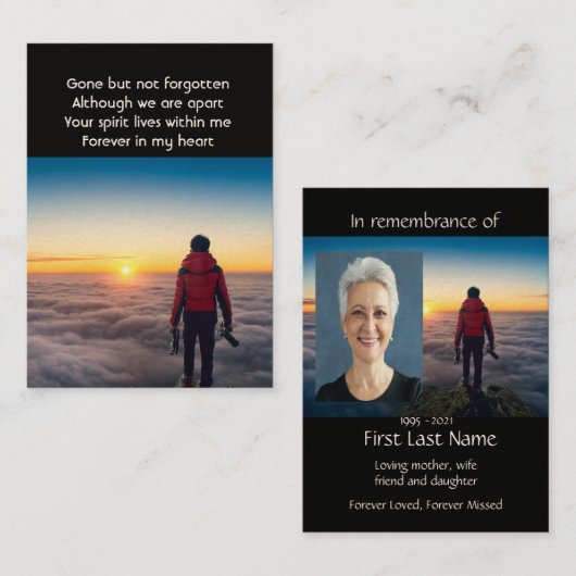 記念撮影ガーデニング写真家 名刺 (正面/裏面)