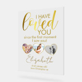 記念撮影コラージュハート アクリルサイン (傾斜)